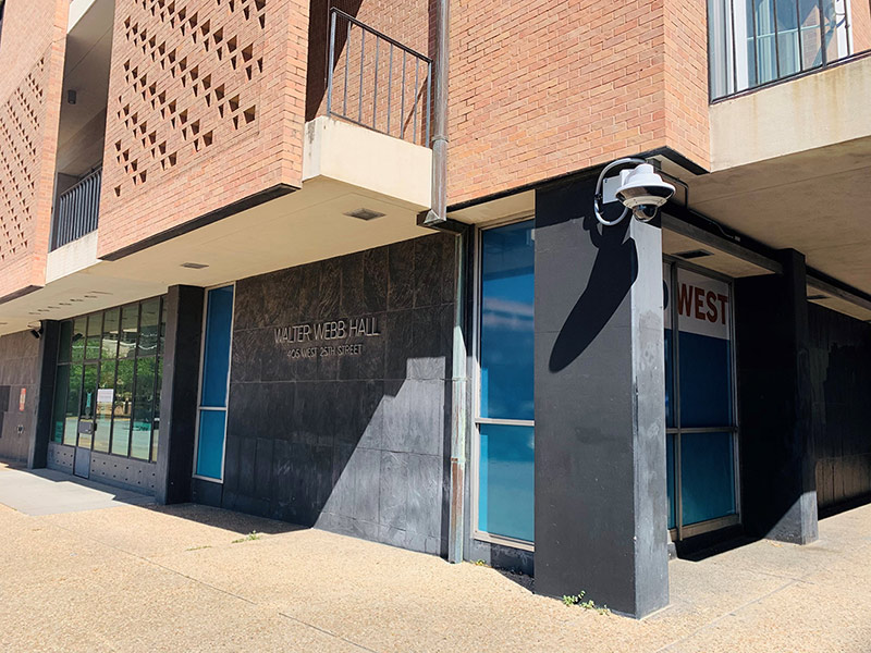 Photo of UTPD satellite office in West Campus at Walter Webb Hall.