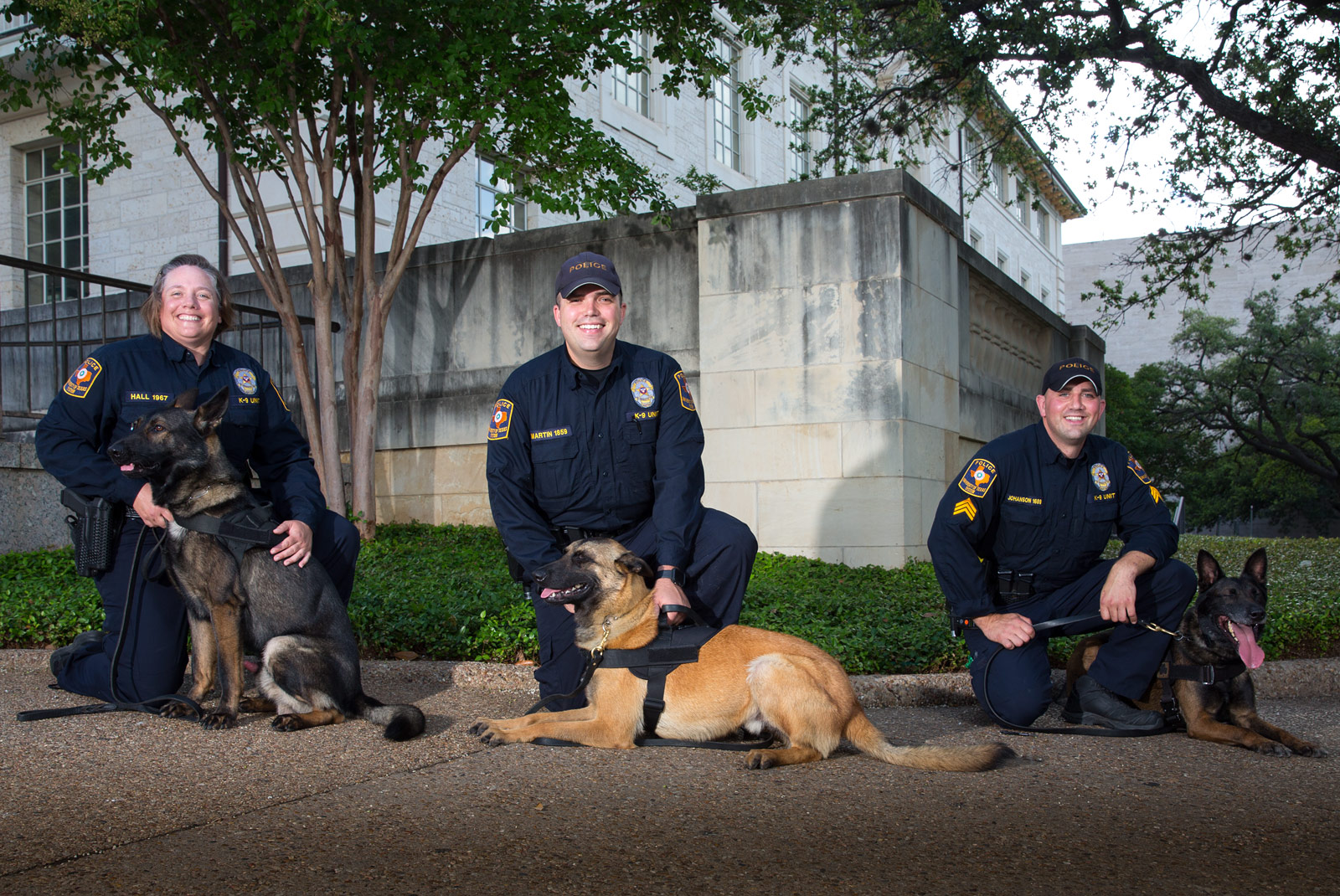 K9 Team - 3 officers and their faithful german shepards