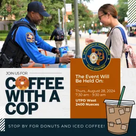UTPD Coffee (and Donuts) with a Cop Graphic